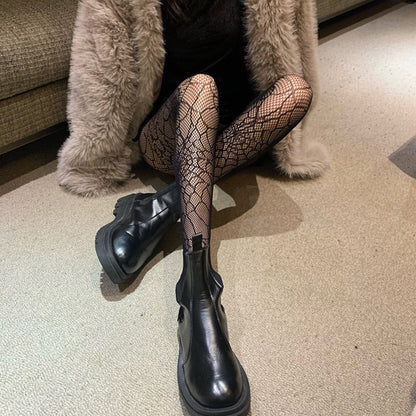 Halloween Women Fashion Dark Spider Web Hollow Pantyhose