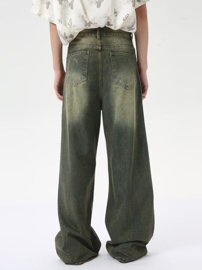 Jean rétro coupe droite et large pour homme