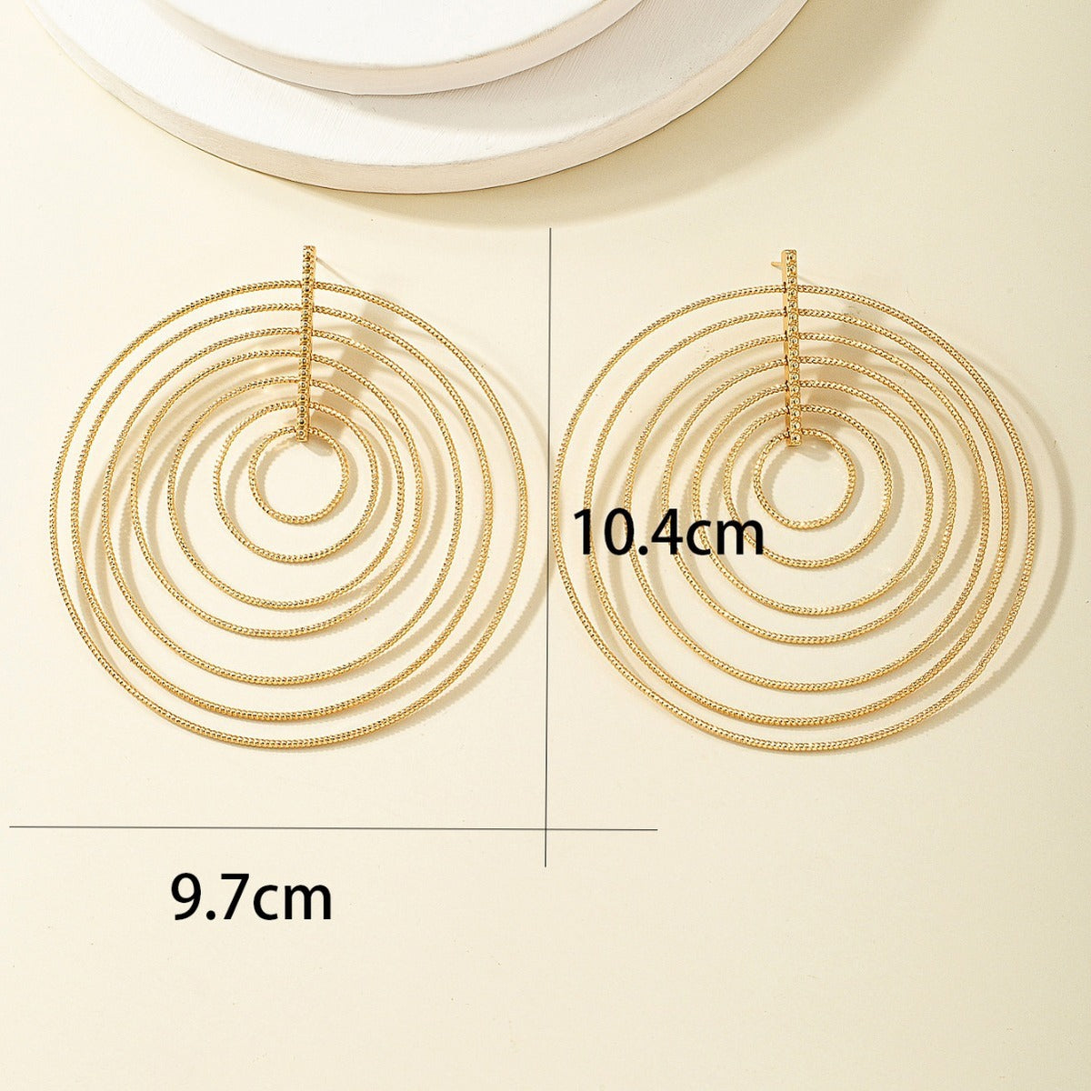 Multi-Layered Alloy Earrings Geometric Mori Style Jewelry