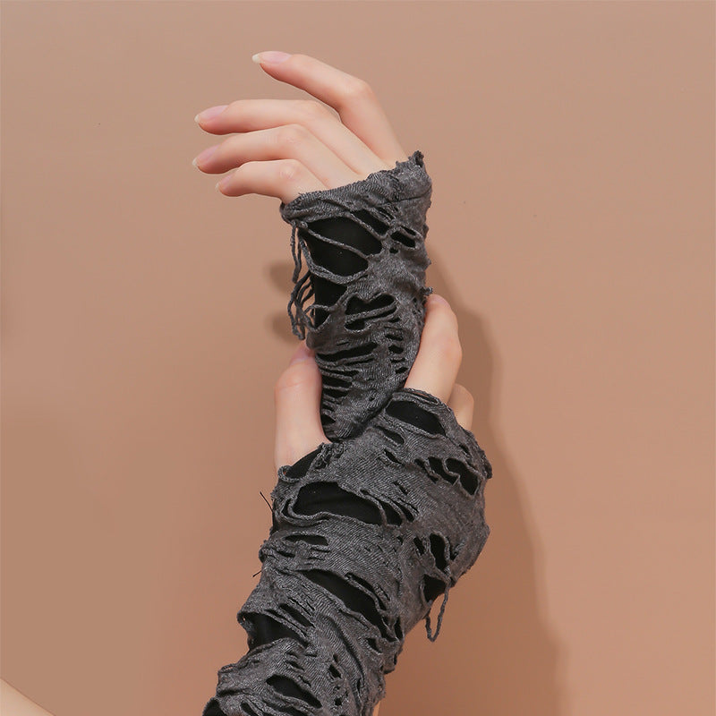 Gothic Halloween Women Fashion Creative Beggar Rice Hole Sleeve