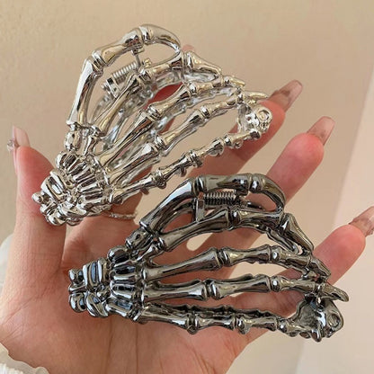 Pinces à cheveux en métal pour femmes, motif crâne créatif, à la mode pour Halloween