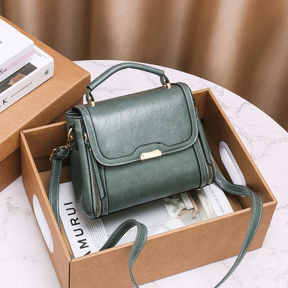 Bolso pequeño cuadrado de color sólido informal de moda para mujer