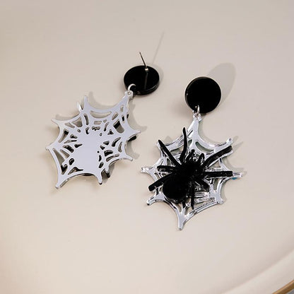 Halloween Gothic Black Spider Acrylic Earrings