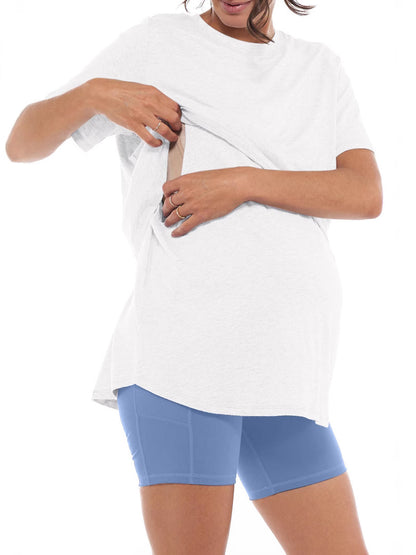 Women Pregnant Short Sleeve Comfort T-Shirt
