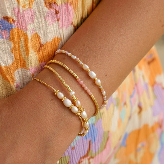 Women Fashion Hand Woven Freshwater Pearl Bracelet