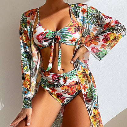 Blusa floral de manga larga para mujer estilo bohemio