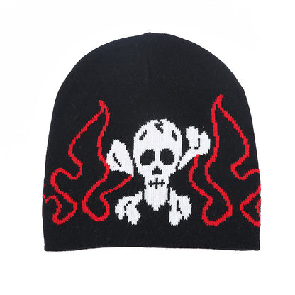 Outdoor Graffiti Diablo Series Halloween Skeleton Knitted Hat