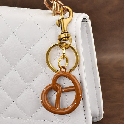 Women Fashion Cute Biscuit Pendant Keychain