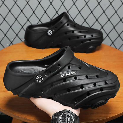 Zapatos casuales de color sólido con suela gruesa y antideslizantes para hombre
