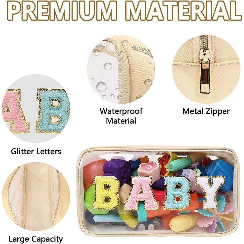 Bolsa de cosméticos de PVC transparente impermeable de moda para mujer