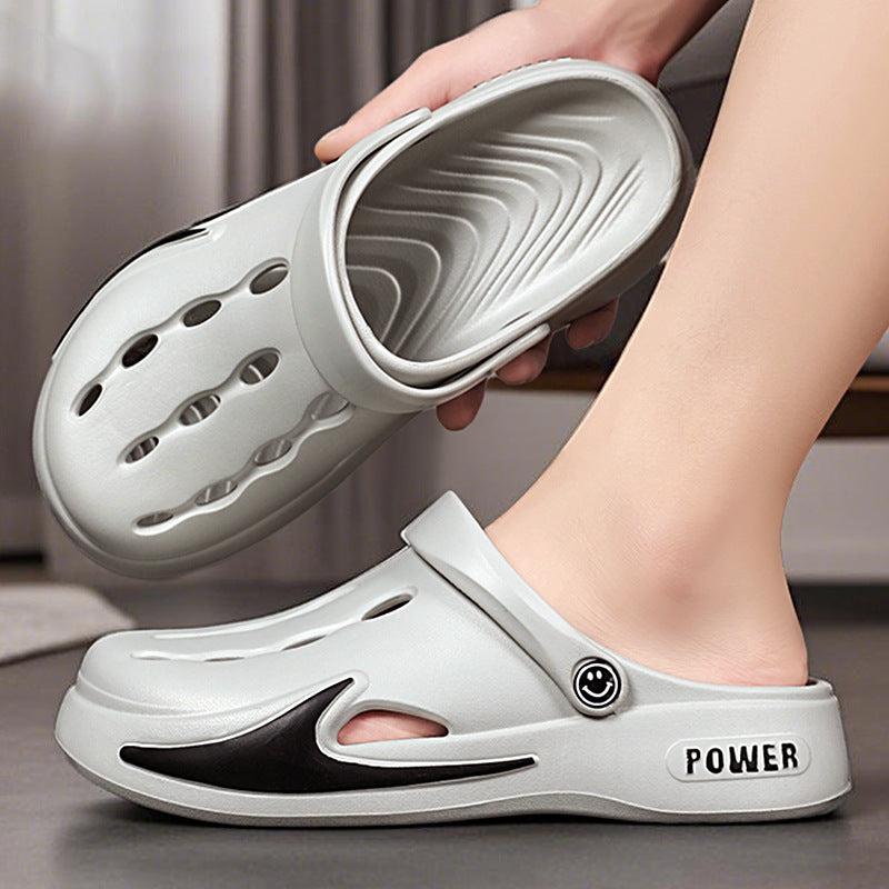 Zapatos casuales con suela gruesa y agujeros antideslizantes para mujer