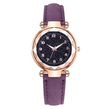 Women Fashion Solid Color Starry Sky Digital Watch