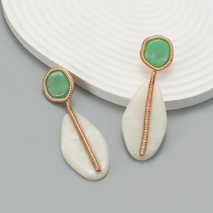 Bohemian Geometric Resin Earrings for Women