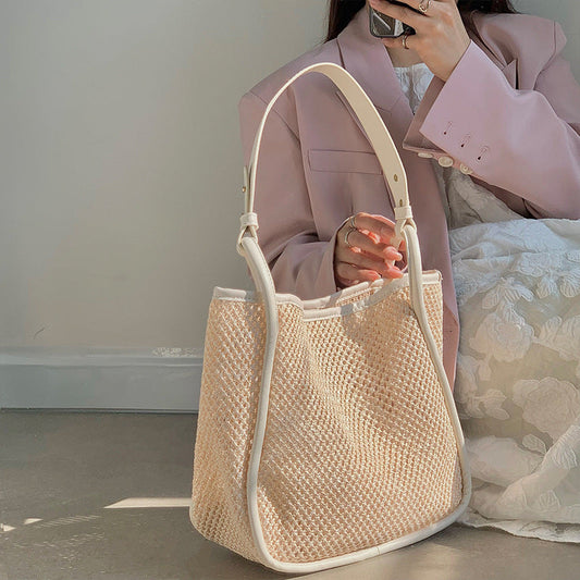 Vacation Casual Large Capacity Woven Straw Tote Bag