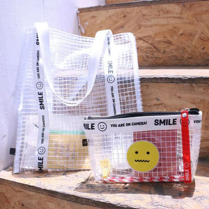 Bolsa de cosméticos de malla impermeable de PVC para mujer