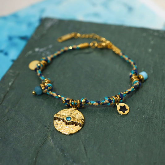 Bohemian Style 18k Stainless Steel Coin Bracelet