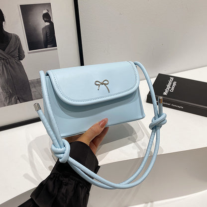 Bolso bandolera informal con lazo de color liso a la moda para mujer
