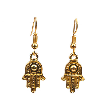 Pendientes de calavera exagerada para nudillos de Halloween para mujer