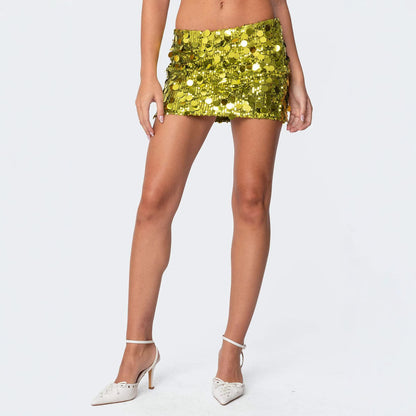 Women Fashion Sexy Irregular Sequins Skirt in Multiple Colors