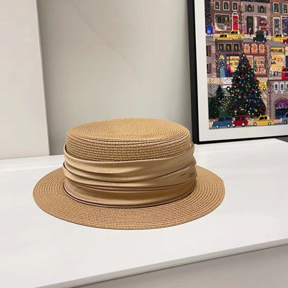 Women Fashion Casual Solid Color Straw Hat