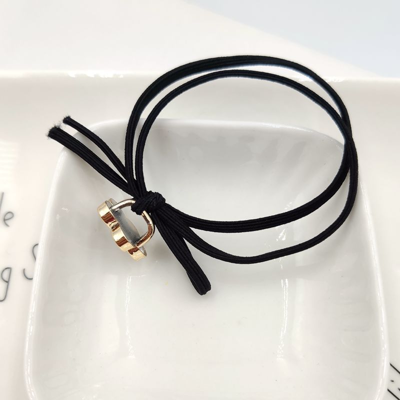 Women Fashion Solid Color Floral Hair Rope