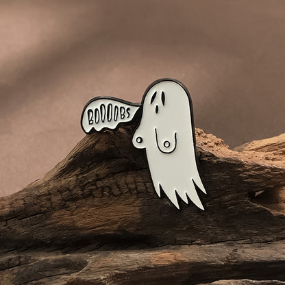 Halloween White Ghost Alloy Brooch Cartoon Badge