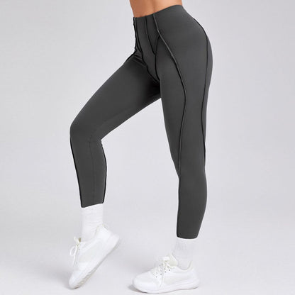 Leggings de sport et de yoga pour femmes, couleur unie, tendance