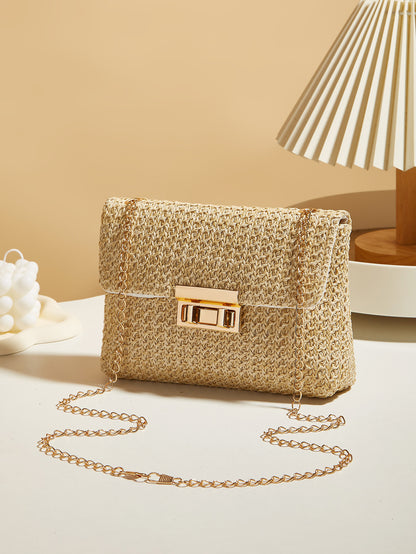 Summer Vacation Straw Woven Messenger Bag