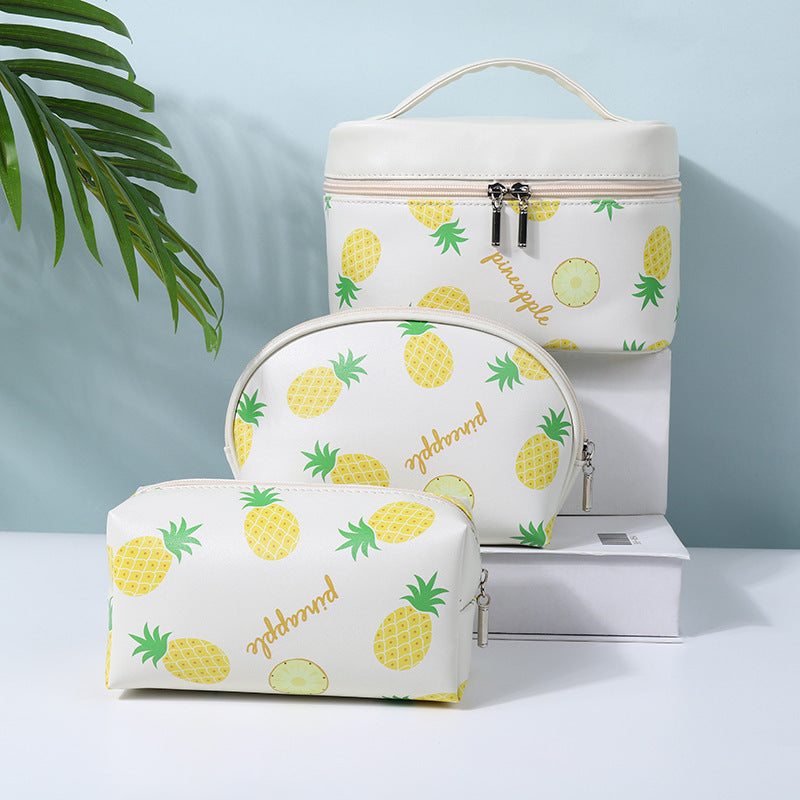 Bolsa de cosméticos fresca de verano de color amarillo limón