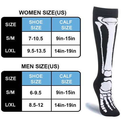 Unisex Halloween Skull Outdoor Sport Calf Socks