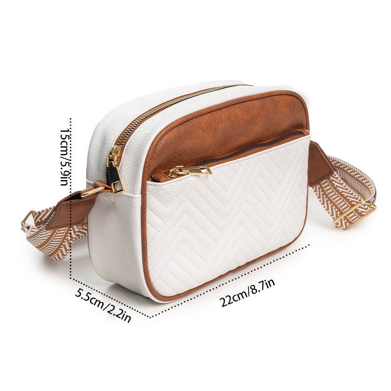 Women Casual PU Leather Square Crossbody Bag