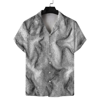 Men Fashion Casual Vacation 3D Palm Tree Print Shirt