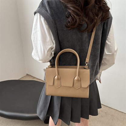 Sac à main carré décontracté de couleur unie pour femme, petit format