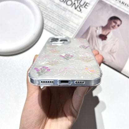 Women Fashion Tiny Flower Bowknot Soft TPU Phone Case