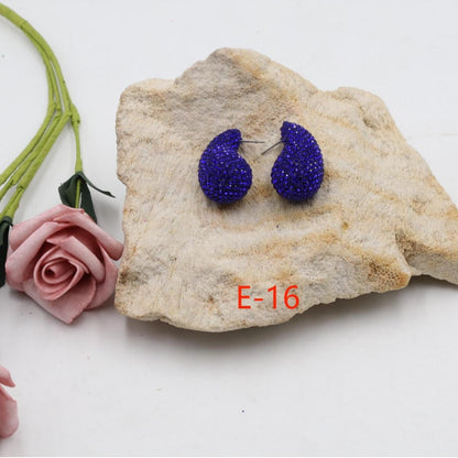 Women Fashion Simple Zircon Water-Drop Earrings