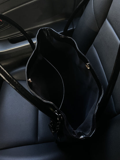 Women Fashion Casual Simple PU Leather Tote Bag