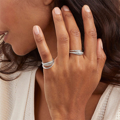 Women Fashion Simple Gold Plated Geometric Ring
