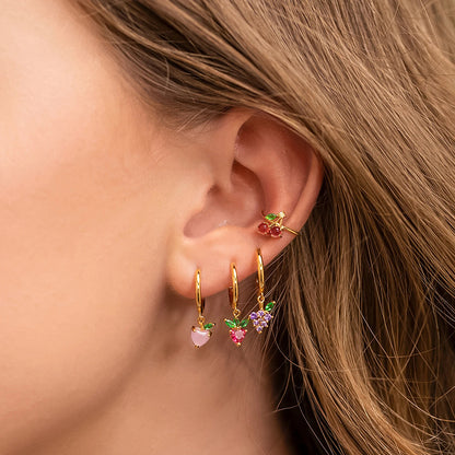 Boucles d'oreilles exquises en zircon multicolore pour femmes