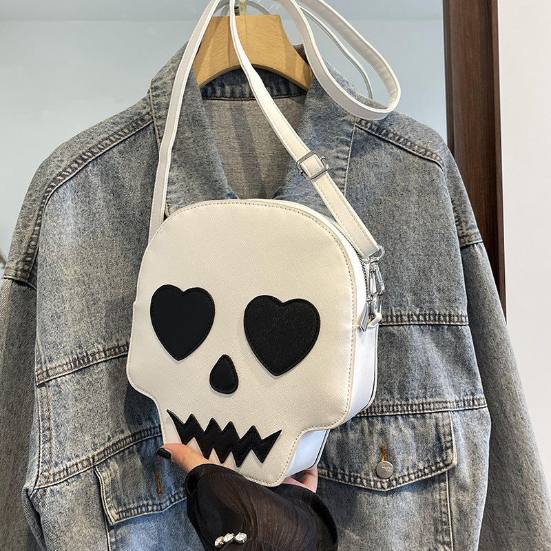 Bolso de hombro con diseño de calavera gótica de Halloween