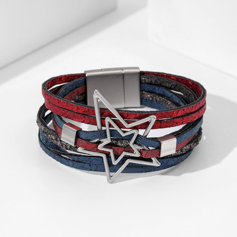 Bohemian Multi-Layer Leather Alloy Bracelet