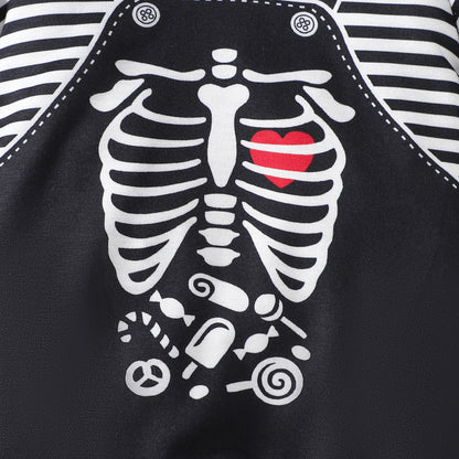 Pelele informal de calavera de Halloween para niños y niñas
