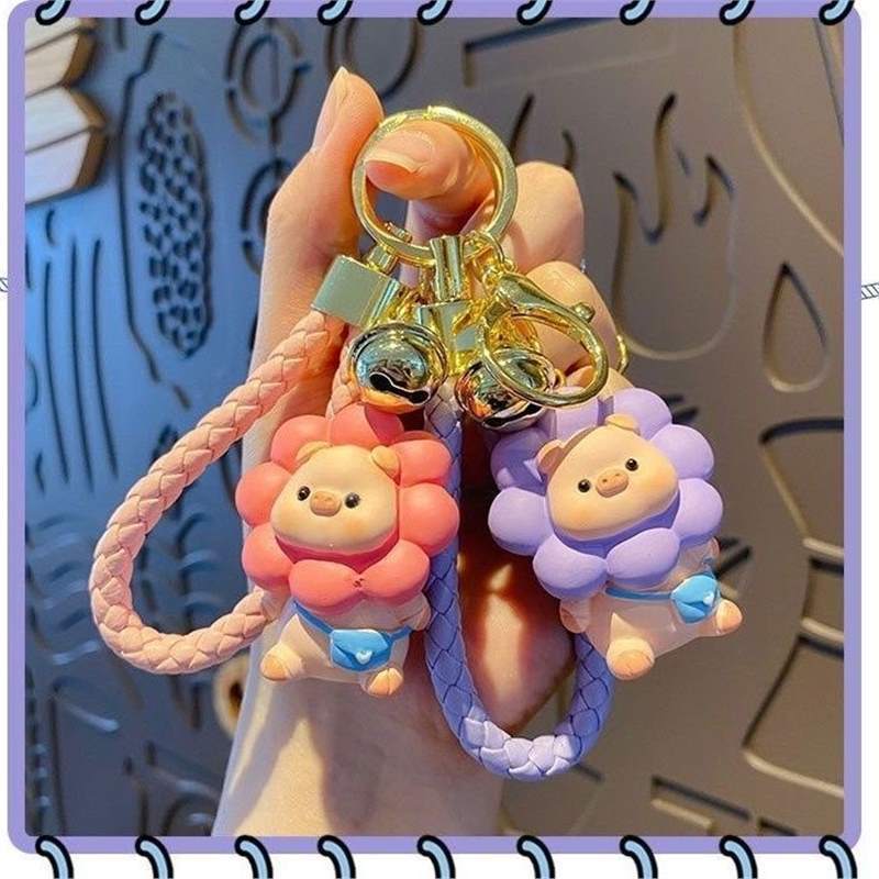 Cartoon Sunflower Pig Doll Key Chain Bag Pendant