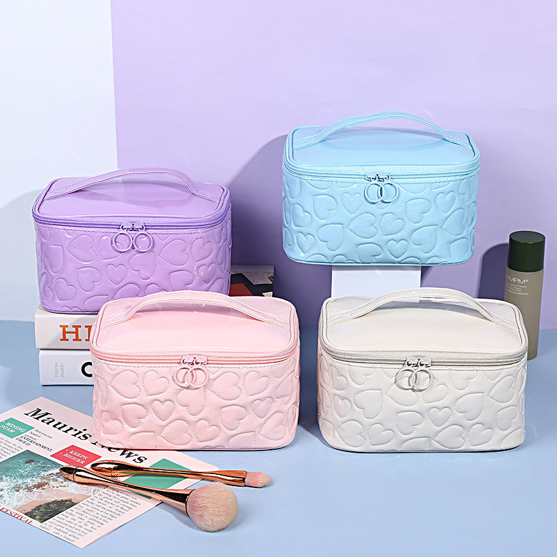 Bolsa de cosméticos con forma de corazón de San Valentín estilo Y2k de Dopamine