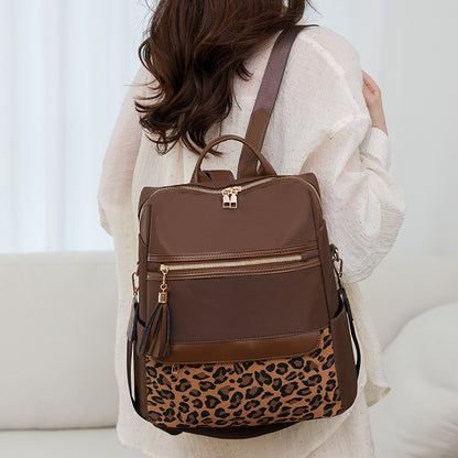 Lightweight Travel Multi-Use Leopard Schoolbag
