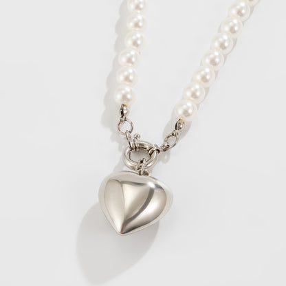 Collier pendentif multicouche personnalisé en forme de cœur