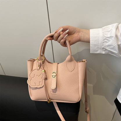 Fashionable Solid Color Large Capacity Shoulder Bag