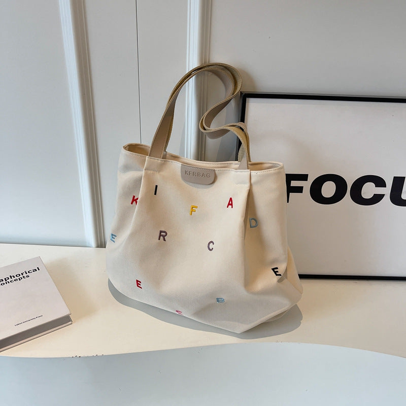 Women Fashionable Large Capacity Canvas Tote Bag