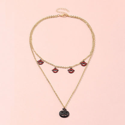 Halloween Women Fashion Vampire Mouth Necklace