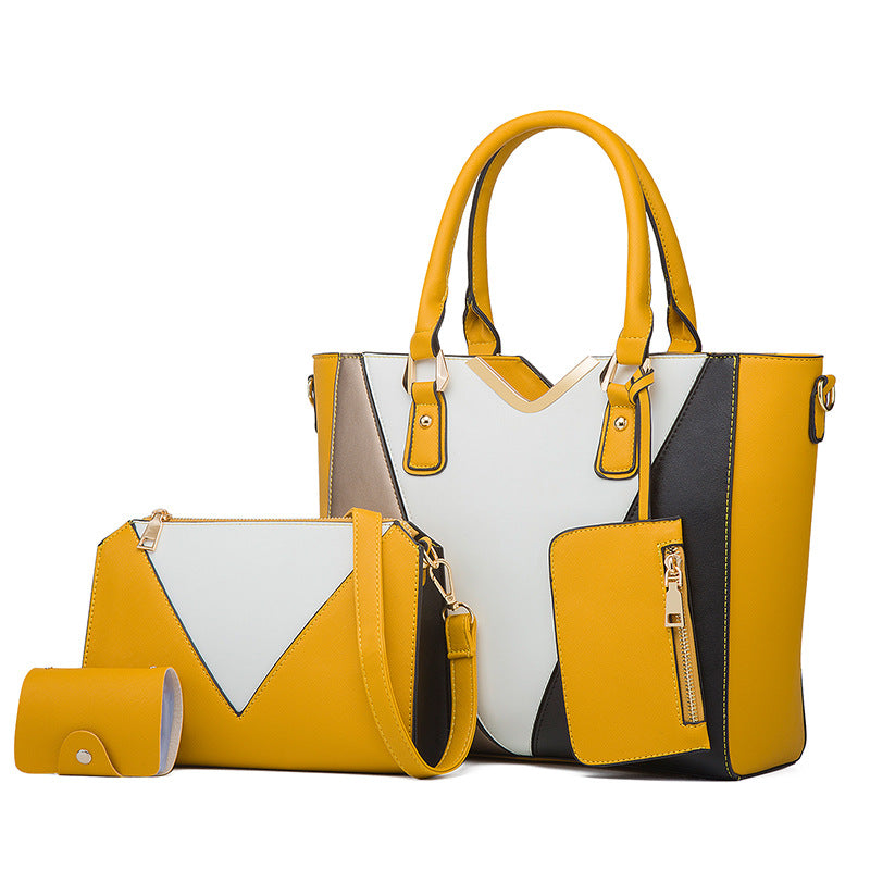 Ensemble de quatre sacs à main tendance en PU de grande capacité