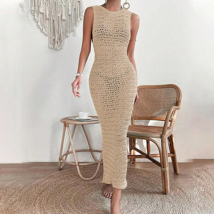Women Fashion Vacation Beach Knitted Bikini Cover-Up